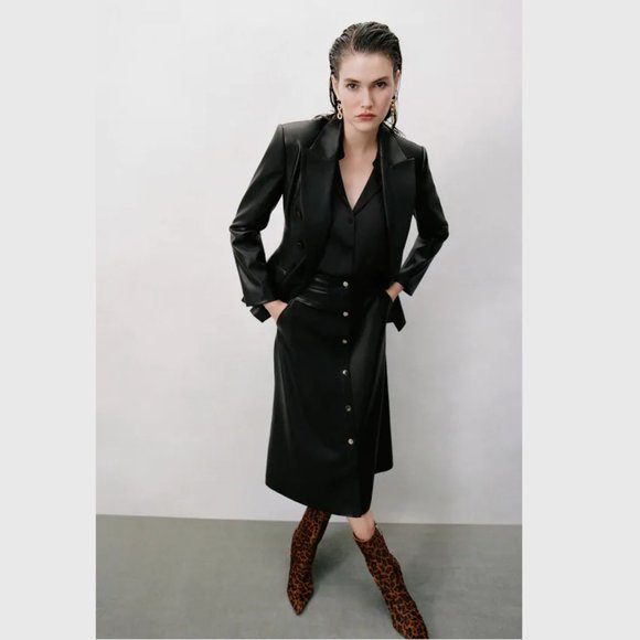 SOLD! LAST ONE!!! ZARA A-Line Midi Skirt with Buttons* - Picture 7 of 13